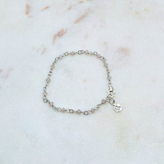 Sterling silver and rose quartz