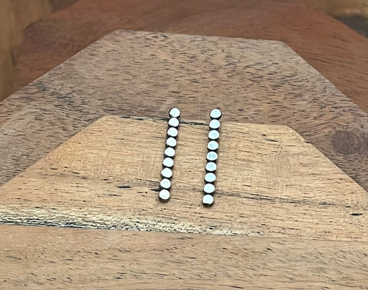 Sterling silver textured stud earrings