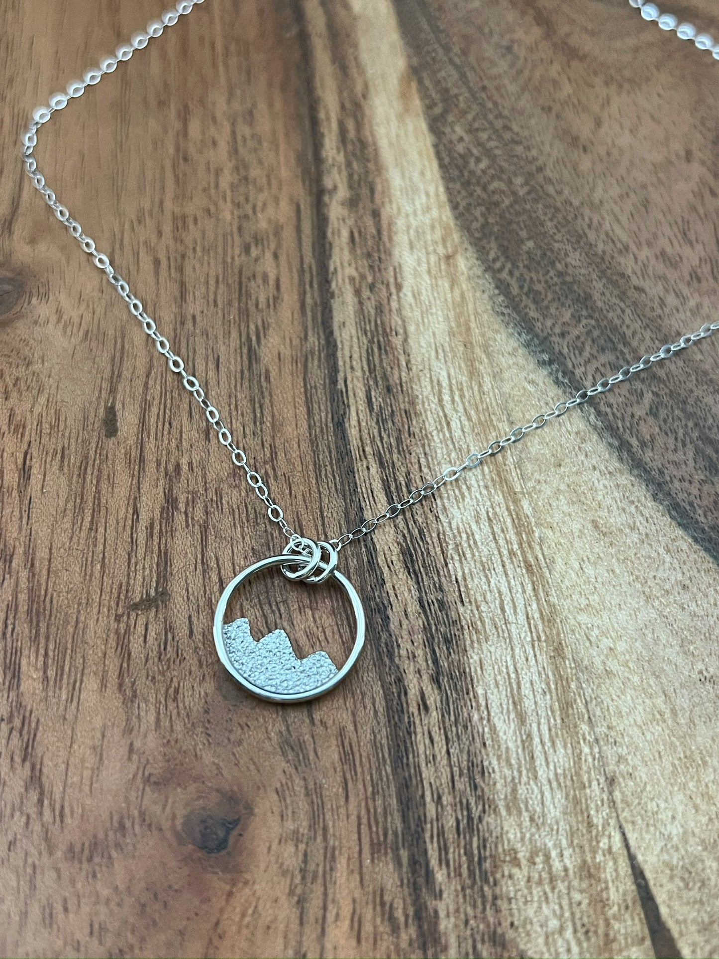 Sterling silver mountain necklace
