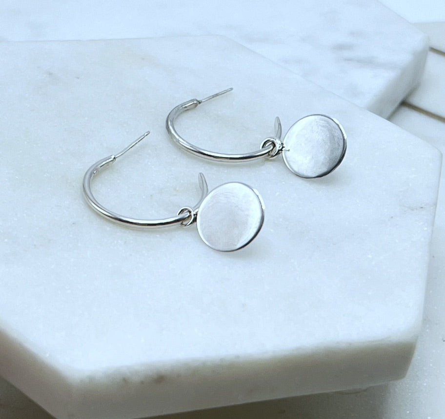 Sterling silver hoop earrings