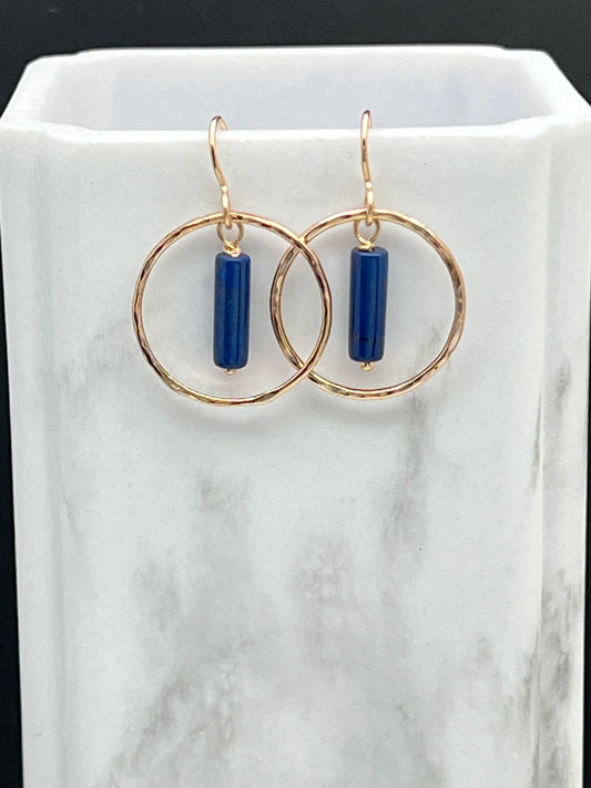 14 Karate gold and lapis earrings