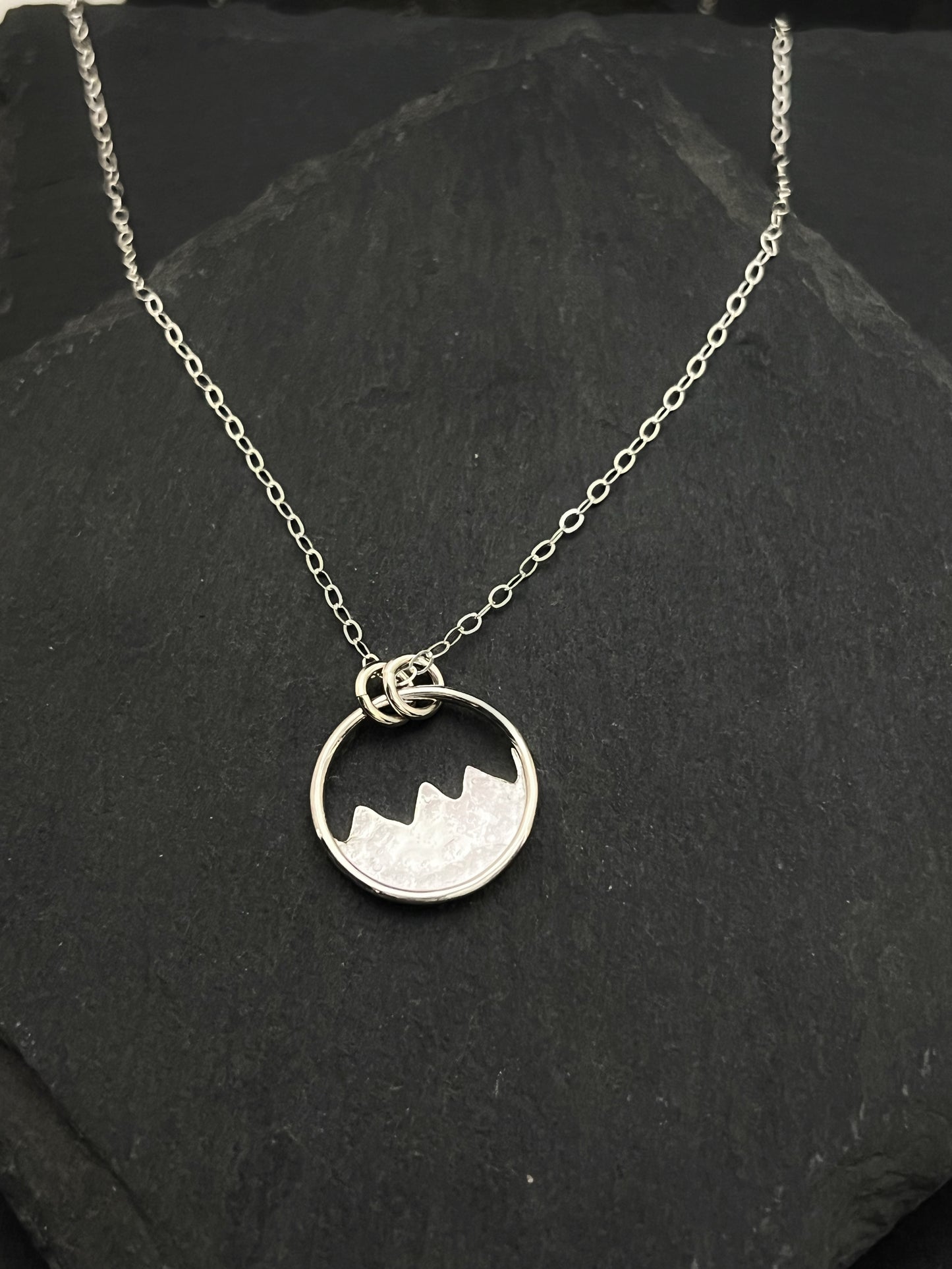 Sterling silver mountain necklace