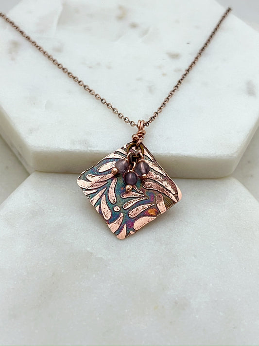 Amethyst and copper necklace (Copy)