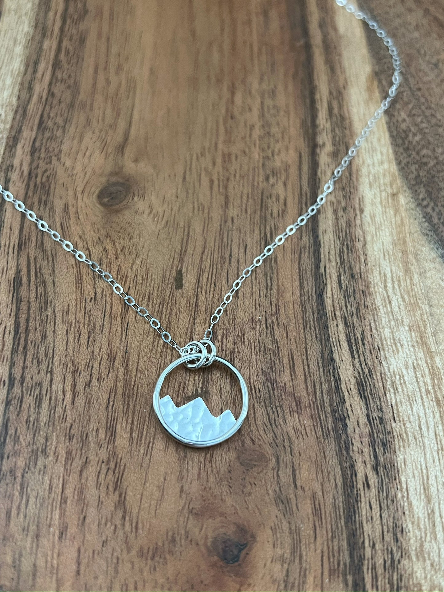 Sterling silver mountain necklace