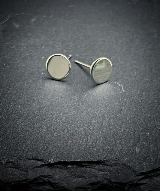 Small sterling silver textured stud earrings
