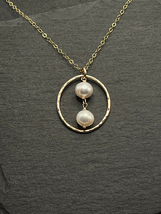 14K Gold and pearl necklace