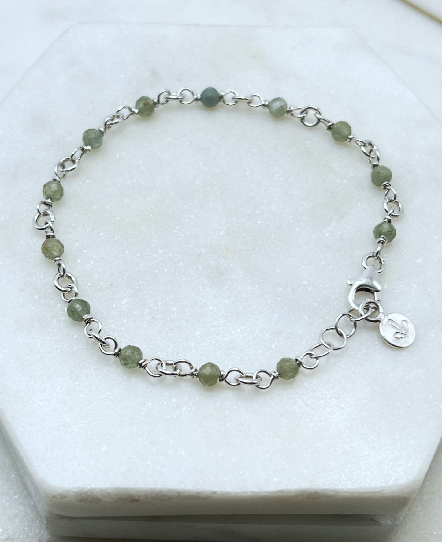 Sterling silver and aventurine