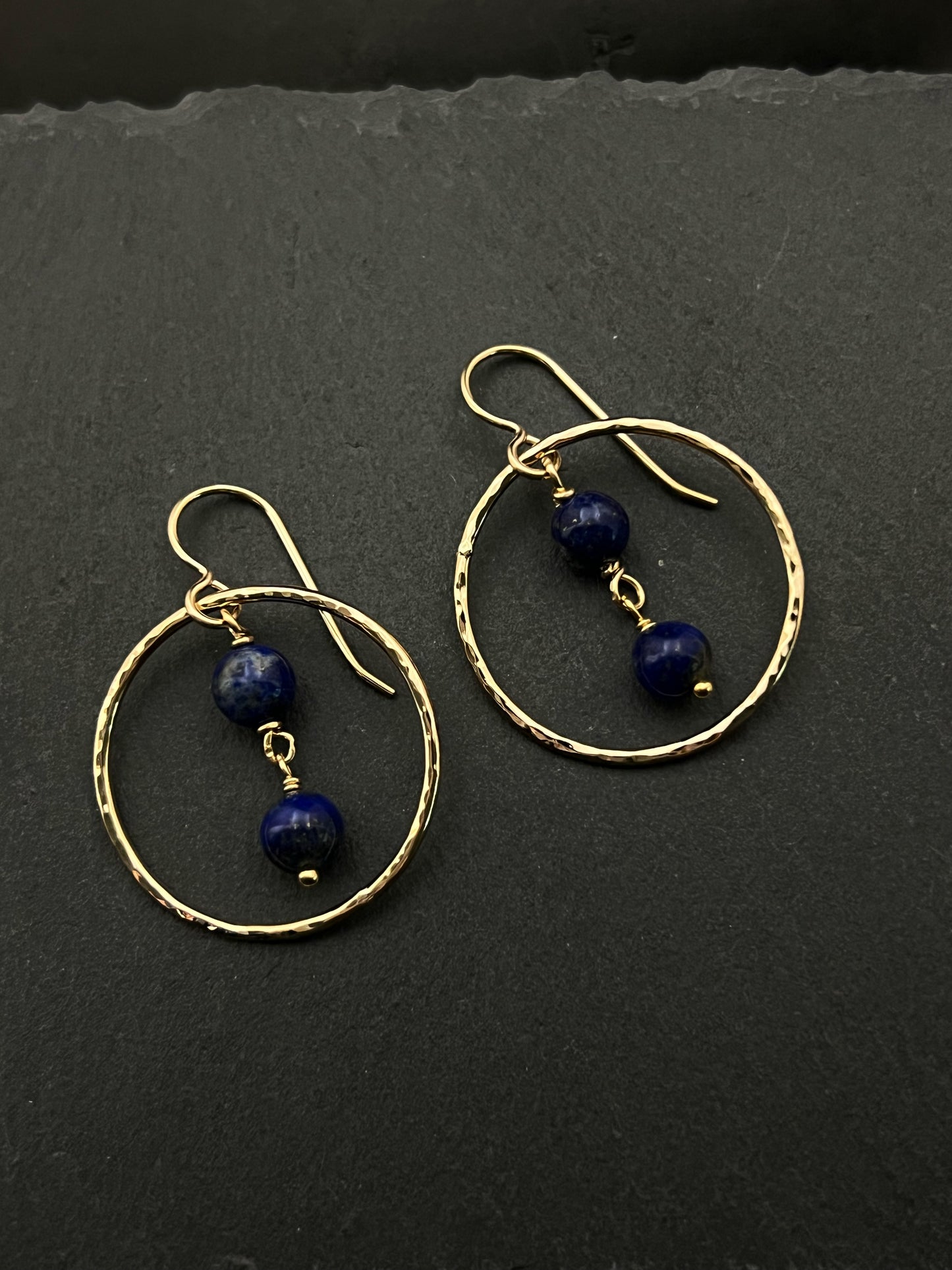 14 Karate gold and lapis earrings