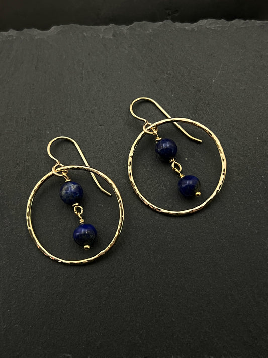 14 Karate gold and lapis earrings