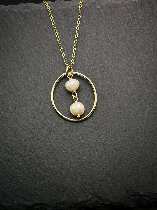 14K Gold and pearl necklace