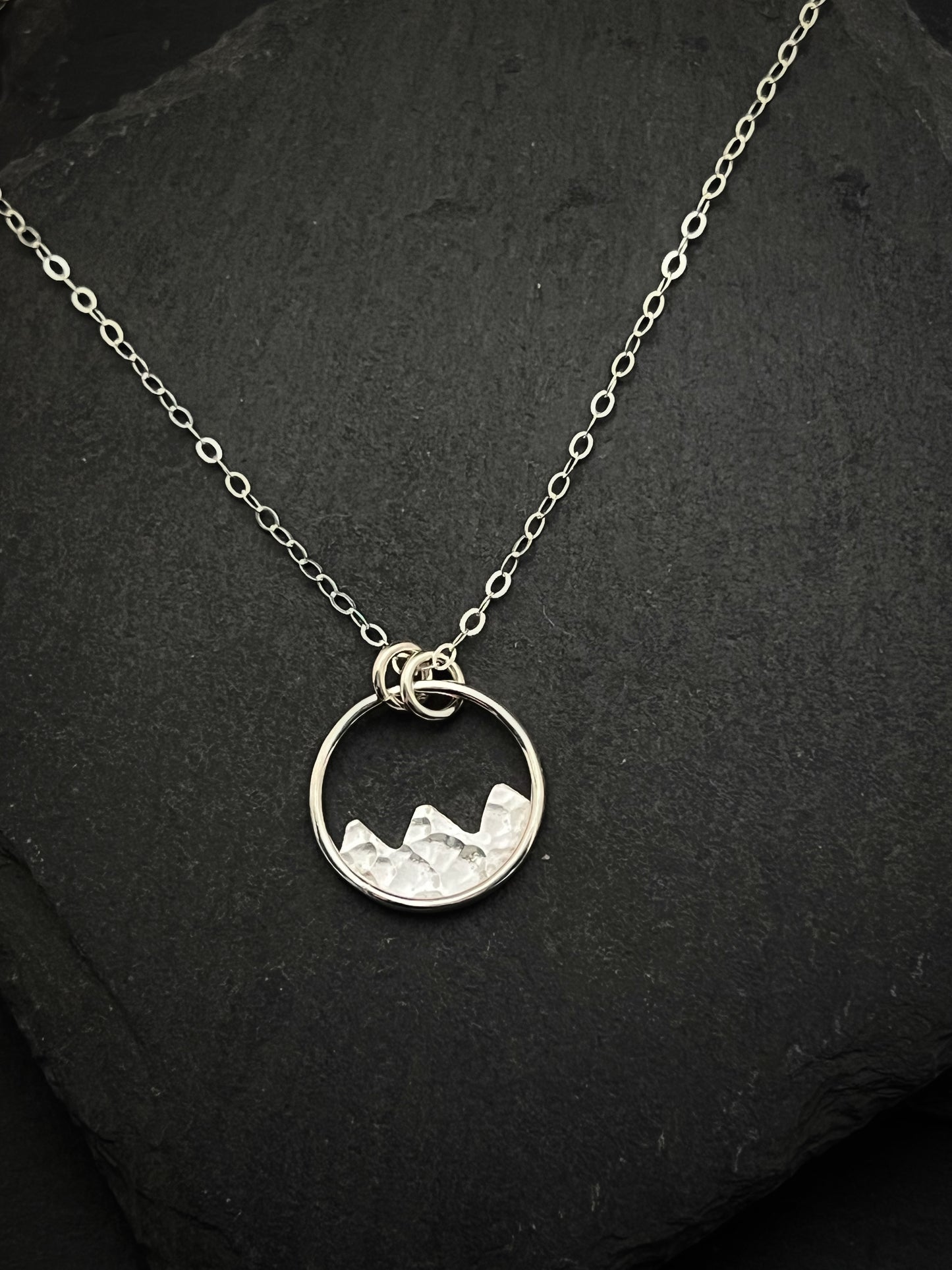 Sterling silver mountain necklace