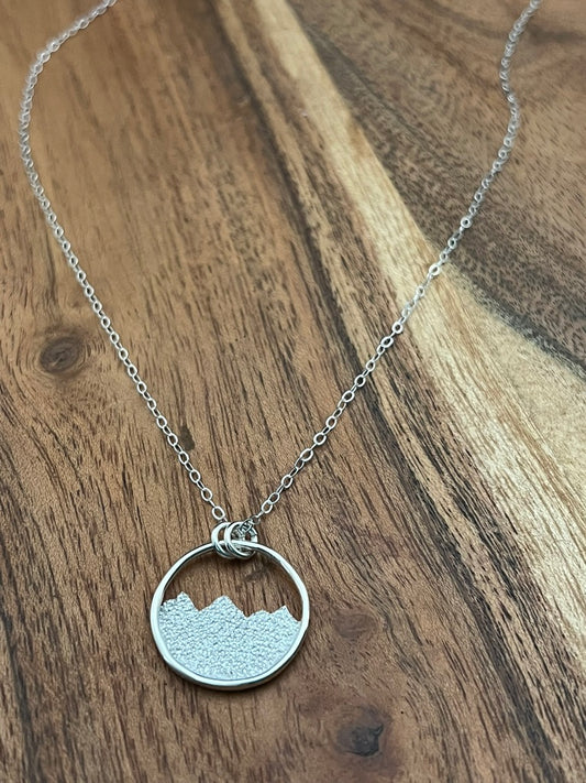Sterling silver mountain necklace