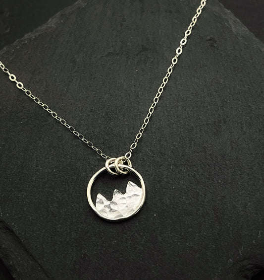 Sterling silver mountain necklace