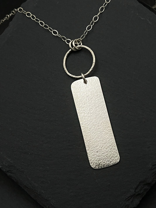 Forged sterling silver necklace