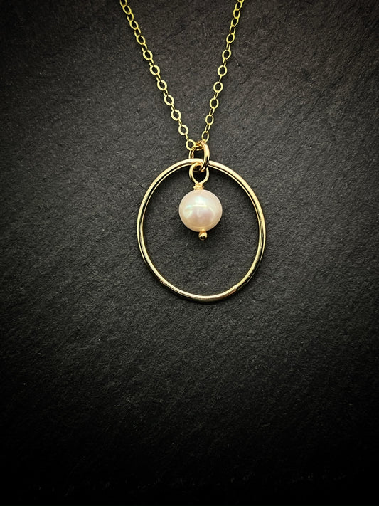 14K Gold and pearl necklace