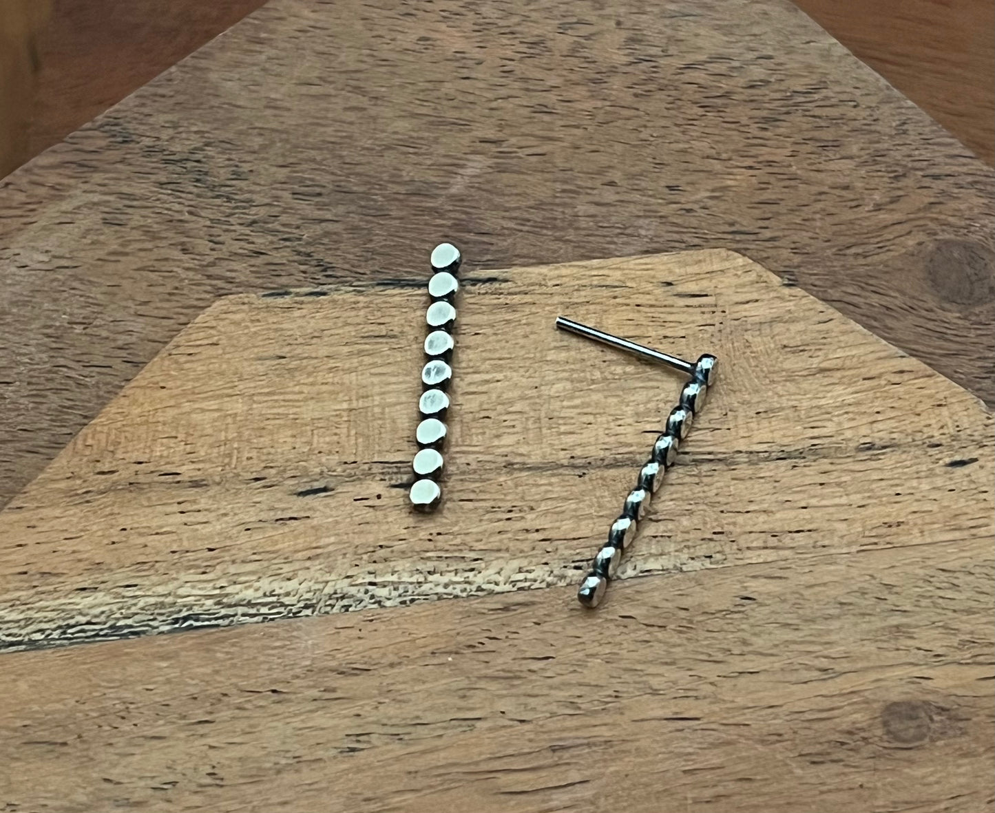 Sterling silver textured stud earrings