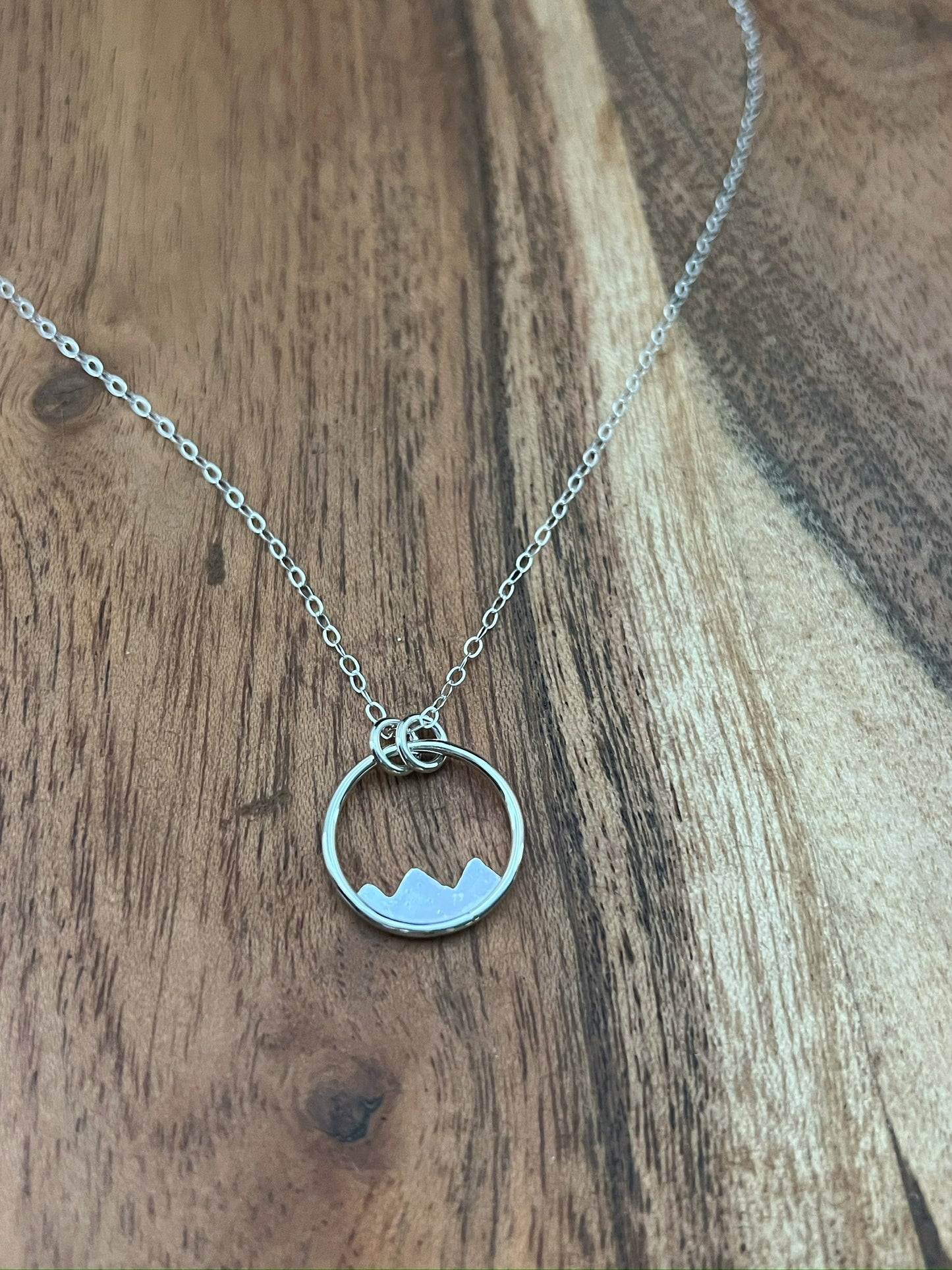 Sterling silver mountain necklace