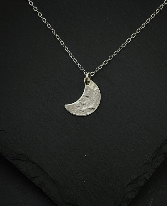 Sterling silver moon necklace