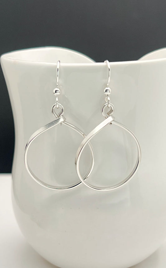 Handmade Sterling Silver Hoop Earrings