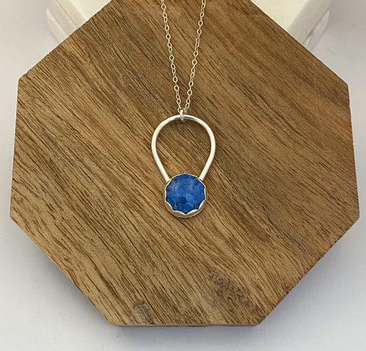 Stone set lapis in sterling silver