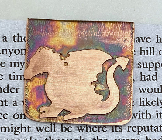 Copper dragon bookmark