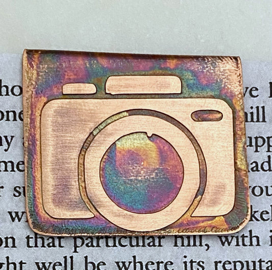 Copper camera bookmark