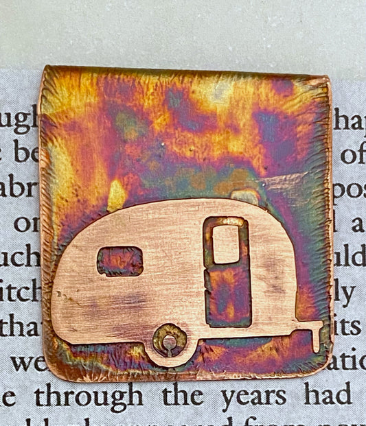 Copper camper bookmark