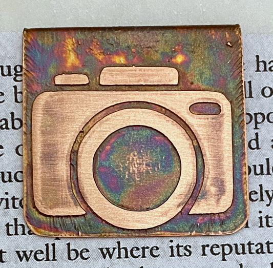 Copper camera bookmark