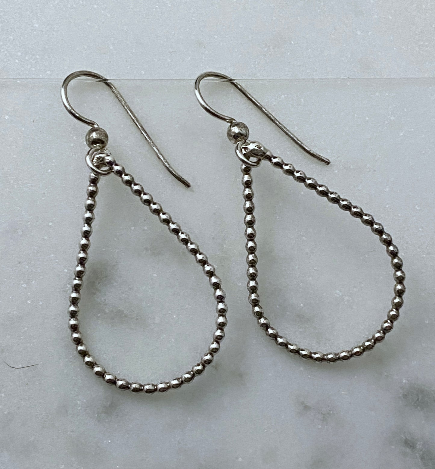 Sterling silver teardrop earrings