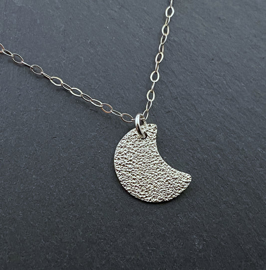 Sterling silver moon necklace