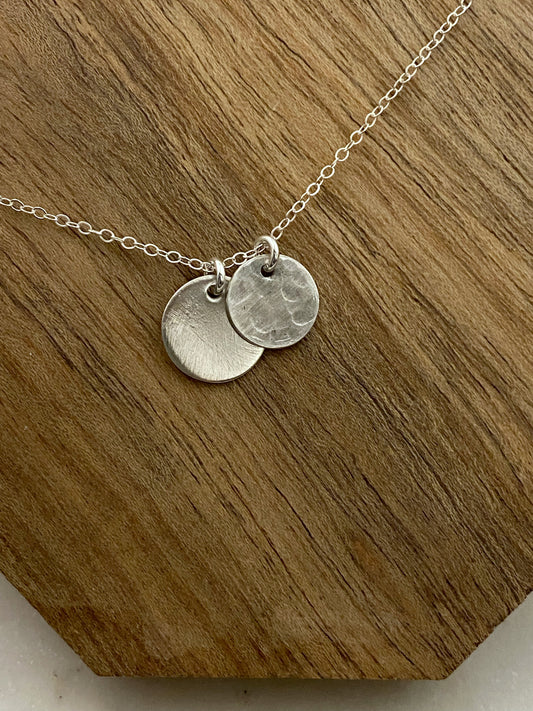 Forged sterling silver necklace