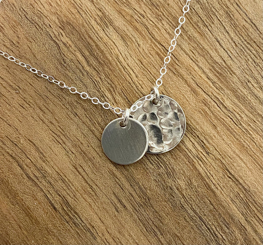 Forged sterling silver necklace
