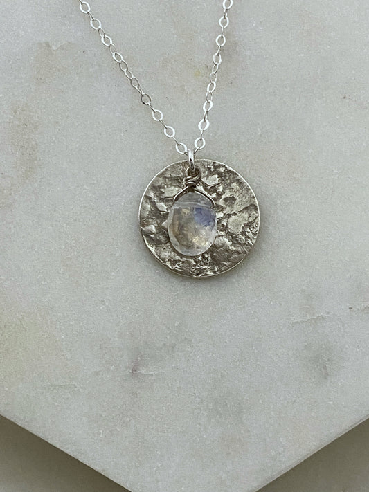 Sterling and moonstone necklace