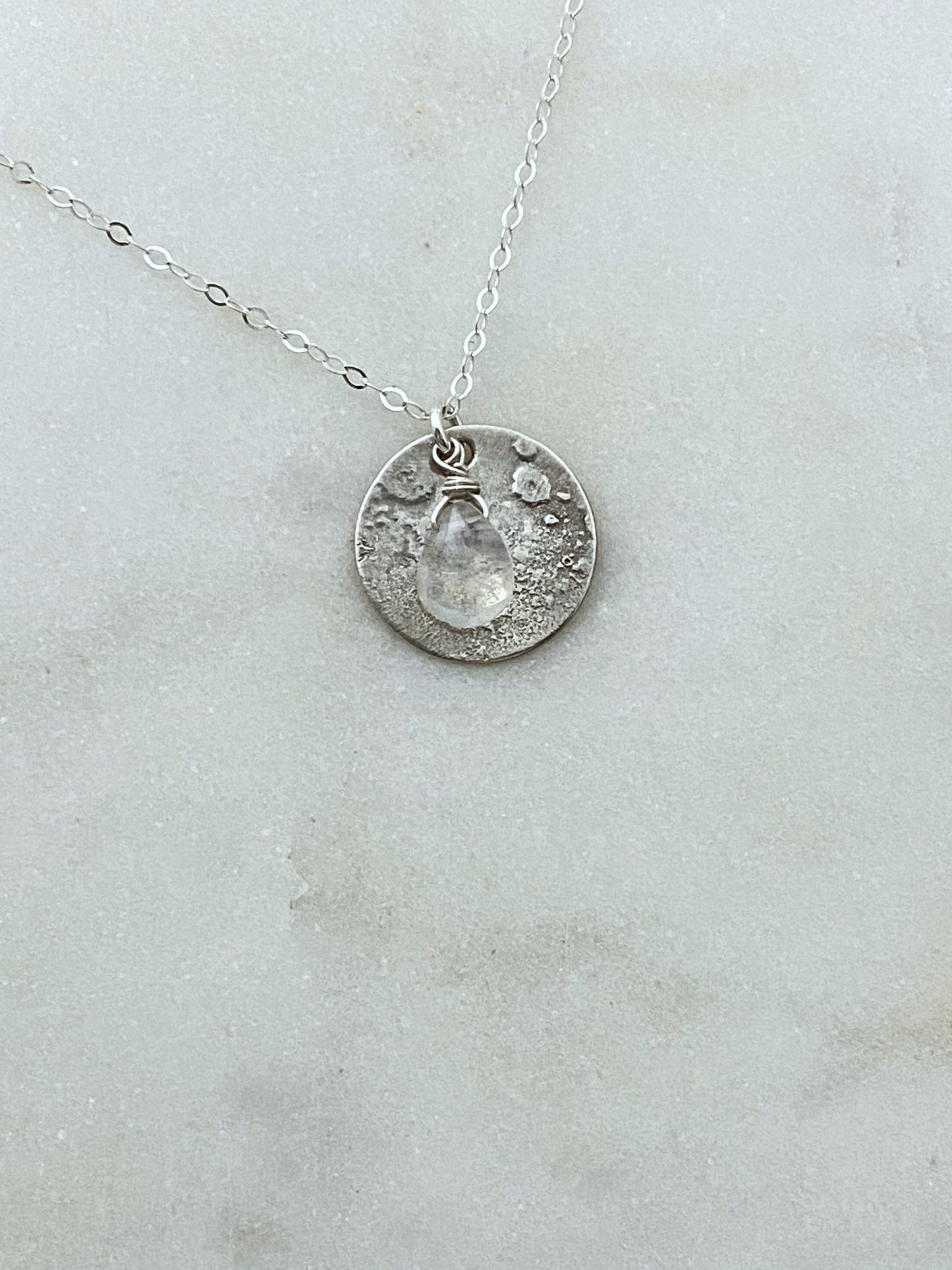 Sterling and moonstone necklace