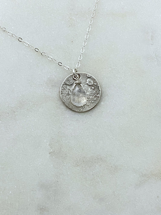 Sterling and moonstone necklace