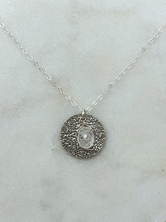 Sterling and moonstone necklace