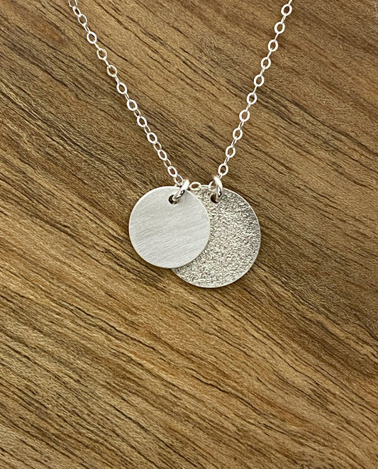 Forged sterling silver necklace