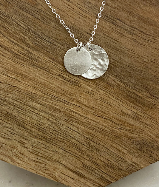 Forged sterling silver necklace