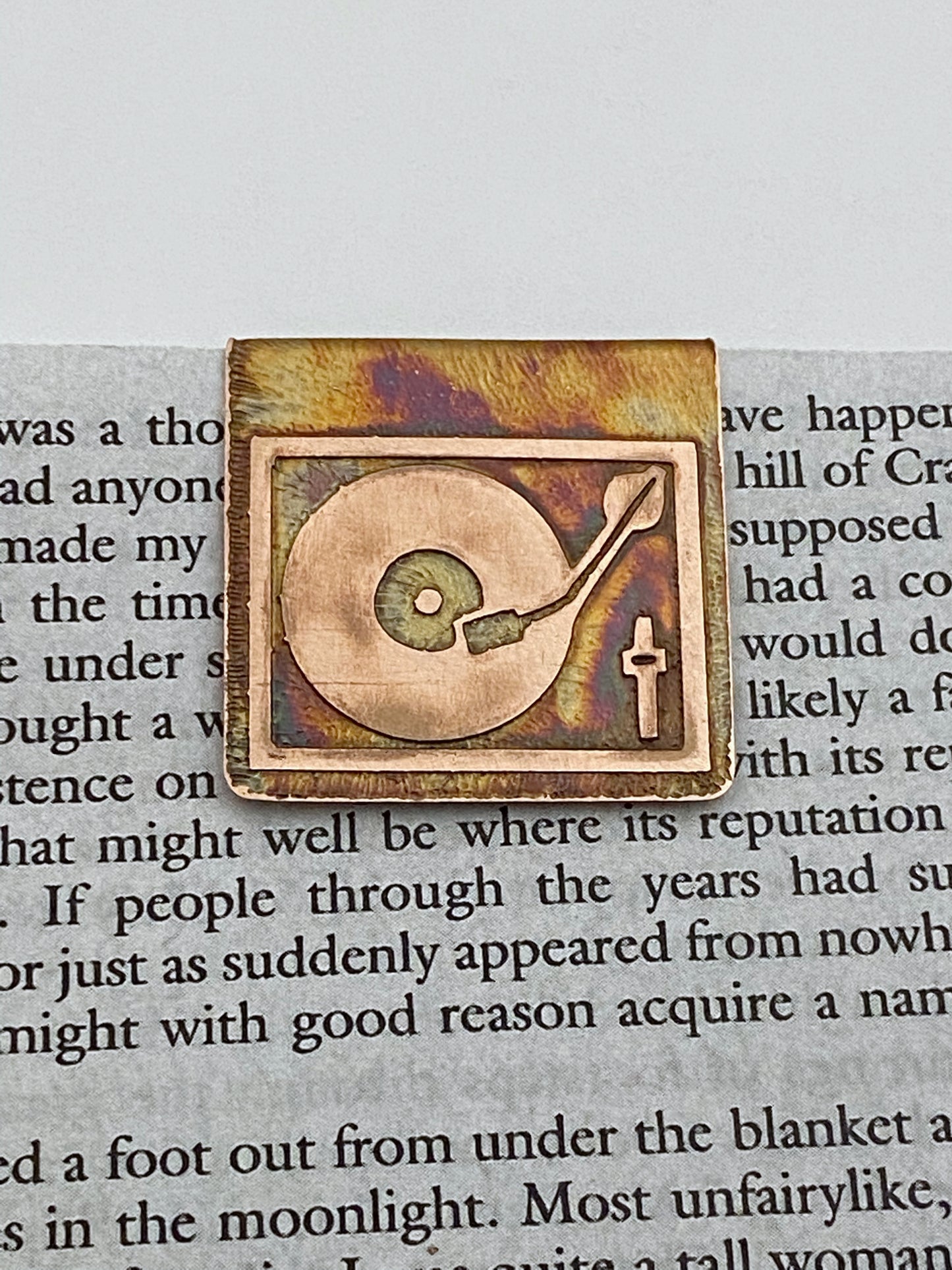 Record player bookmark