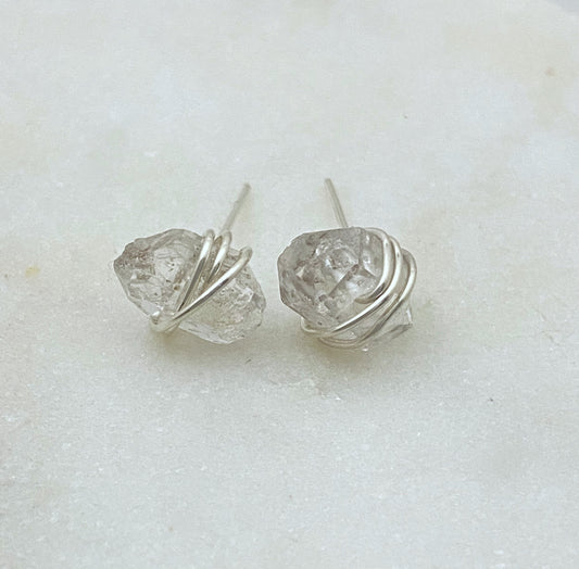 Herkimer Diamond Earring Studs