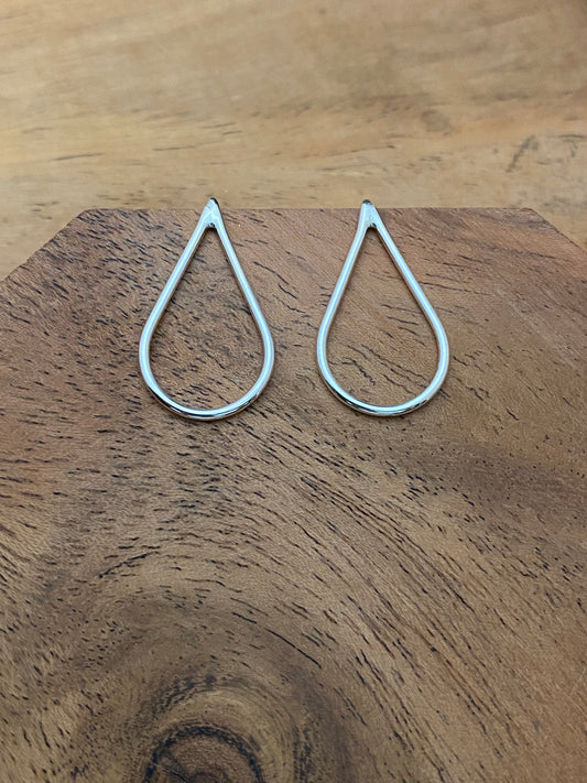 Sterling Silver hoop post earrings