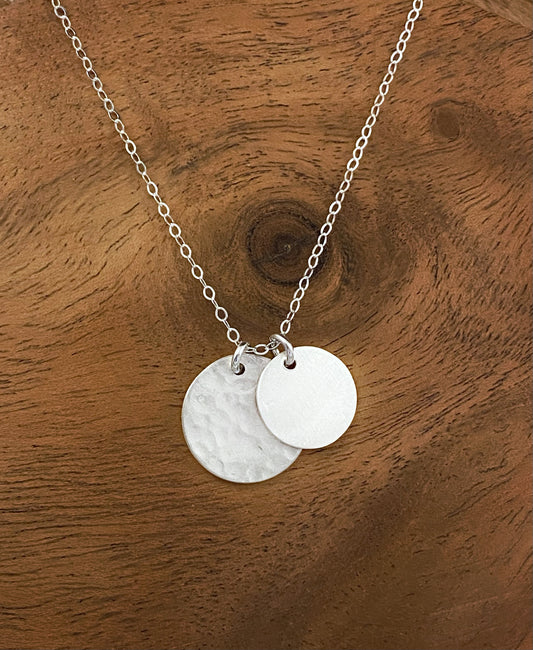 Forged sterling silver necklace