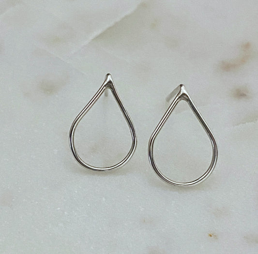 Sterling Silver teardrop post earrings