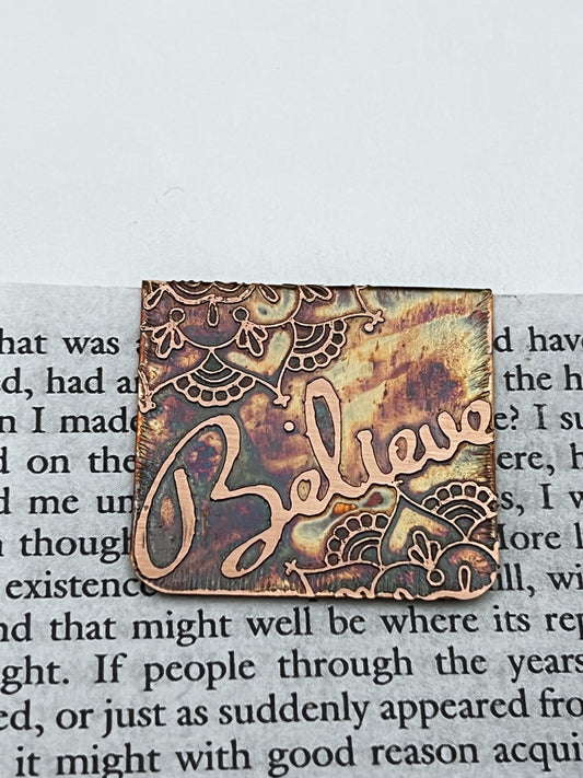 Believe bookmark