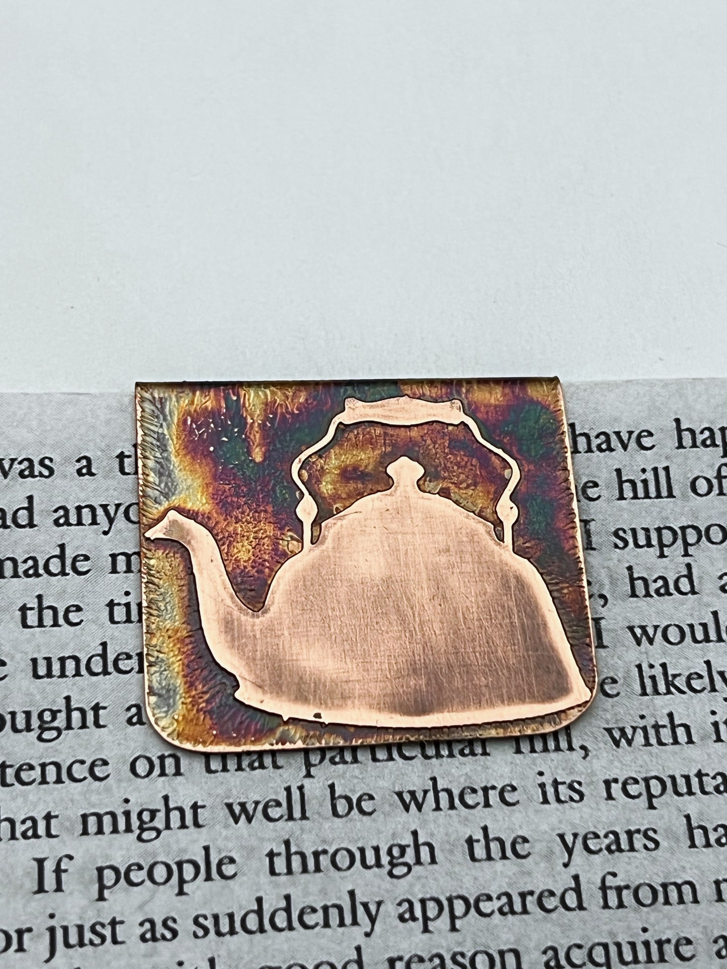 Tea kettle bookmark