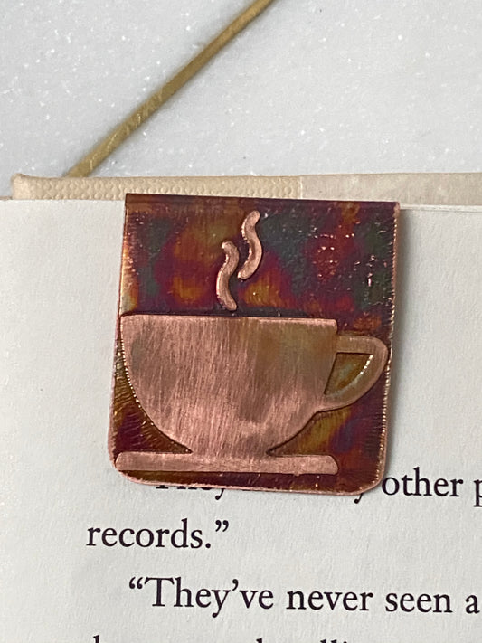 Acid etched copper bookmark