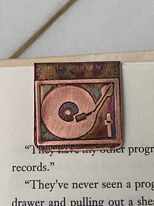 Acid etched copper bookmark