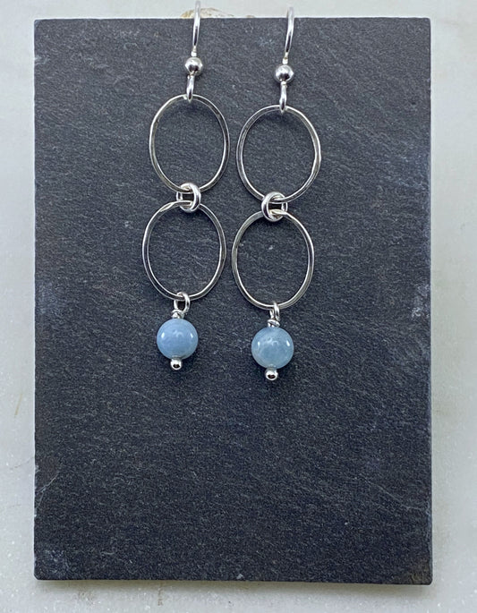 Sterling earrings with aquamarine