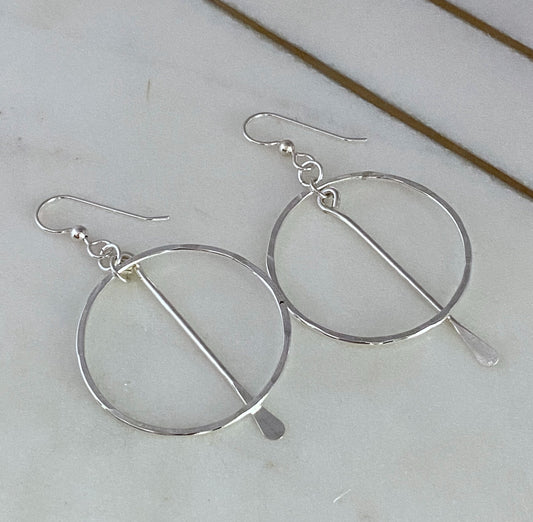 Sterling silver hoop earrings