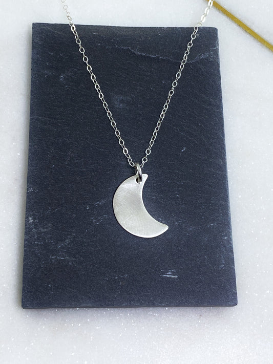 Sterling silver moon necklace